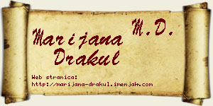 Marijana Drakul vizit kartica